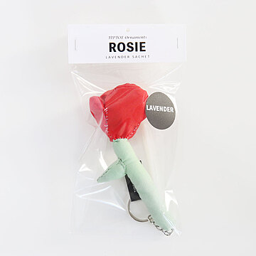 TIPTOE ローズのキーリング〈レッド〉 